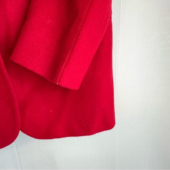 Vintage LL Bean wool and cashmere red blazer jacket Freeport Maine size 10R - Picture 3 of 6
